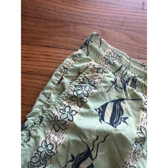 Grayers Light Green Fish Print Swim Trunks – Size L - Picture 3 of 7